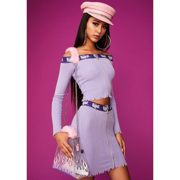 Dolls Kill Dresses & Skirts - SOLD Dolls Kill x Bratz Totally Jaded Knit Top & Skirt Set